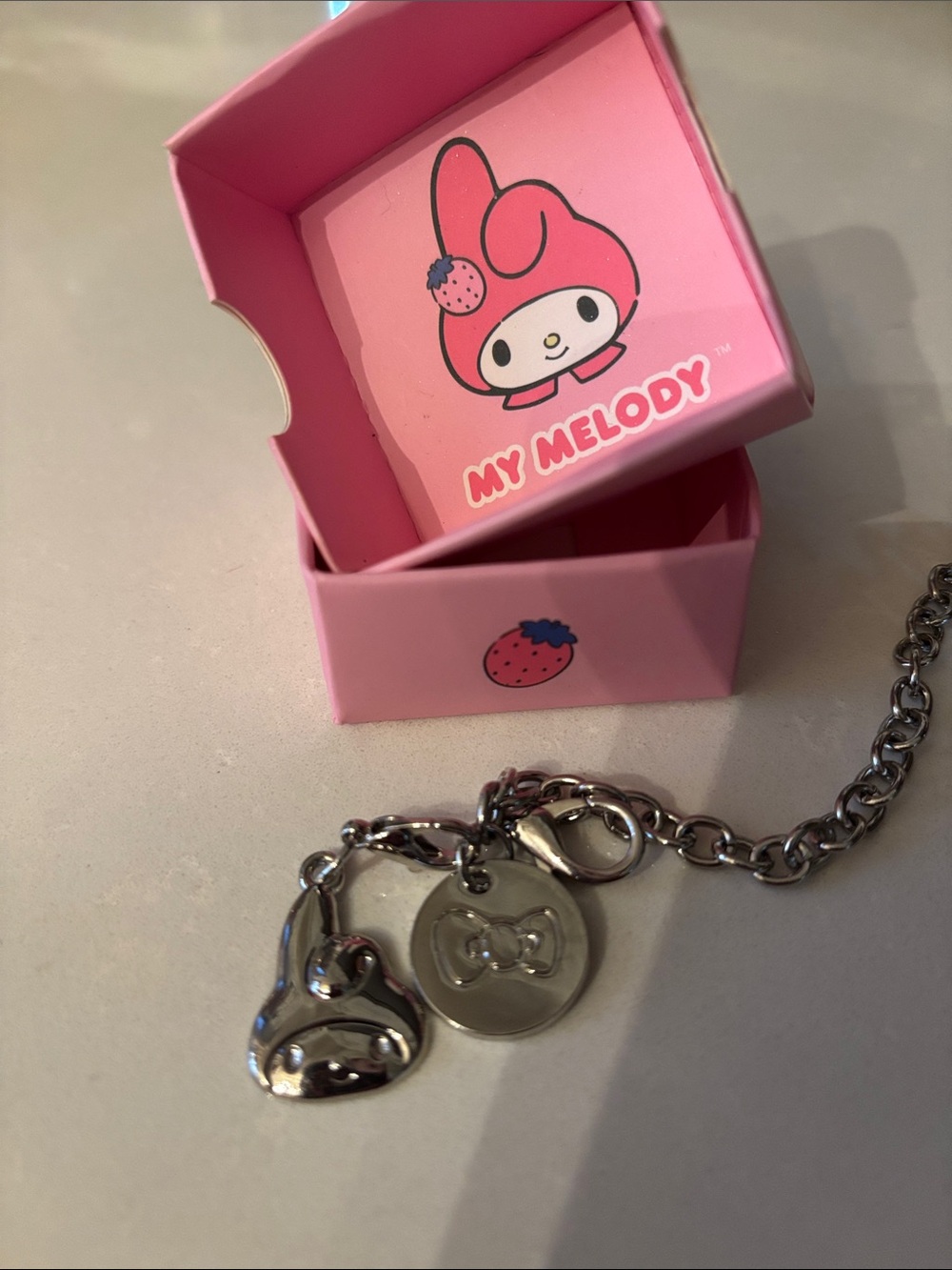 ❤️… LootCrate Silver Hello Kitty & My Melody Charm Bracelet